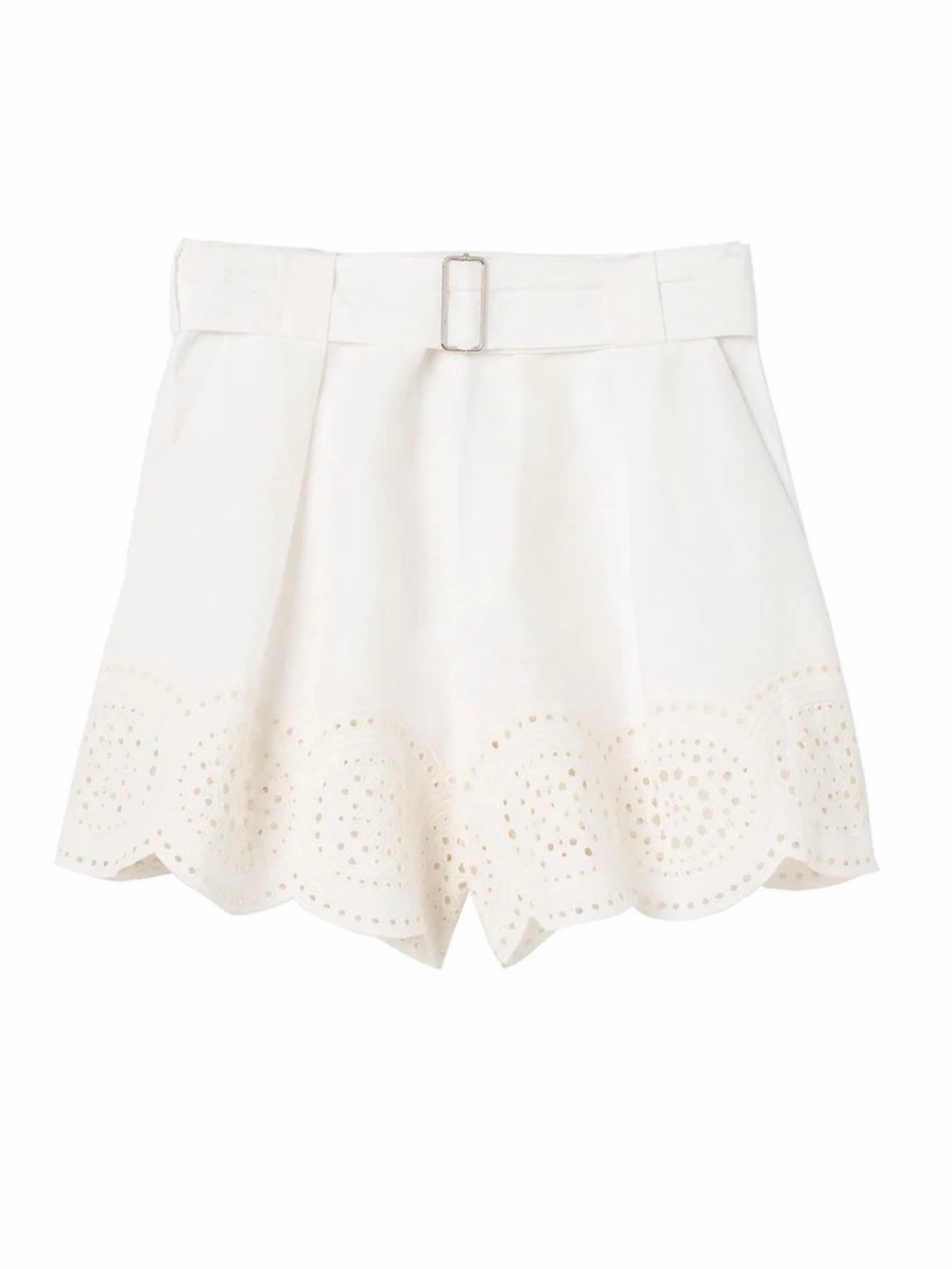 A.L.C. Milos Linen Eyelet Shorts in White, Size 10, NWT Retail $395